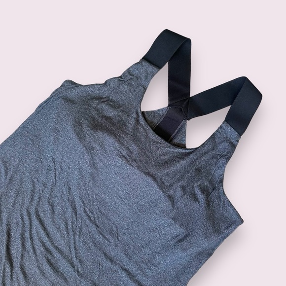 Beyond Yoga Built-in Bra Tank Dark Gray Heather Large - Picture 2 of 5